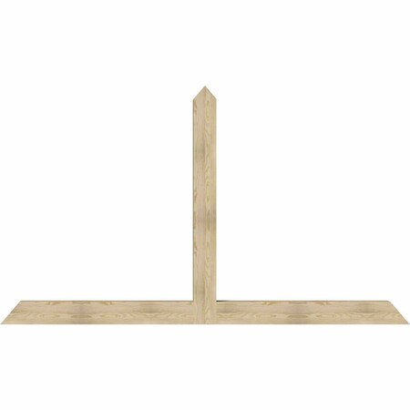 Ekena Millwork Portland Rough Sawn Timber Gable Bracket, Douglas Fir, 108"W x 63"H x 6"D x 6"F, 14/12 Pitch GBW108X63X0606POR00RDF